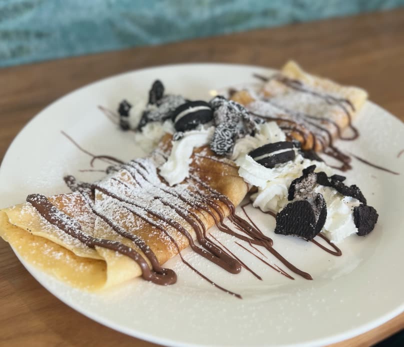 Crepe de Nutella com bolacha Oreo