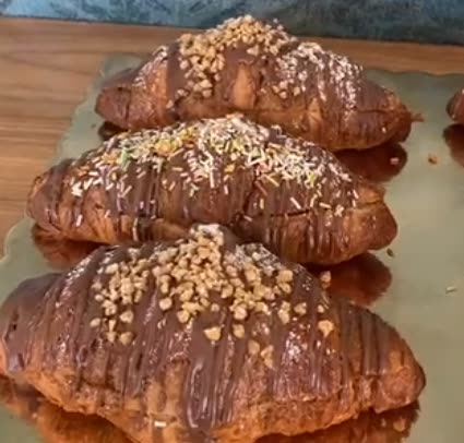 Croissants com Nutella